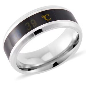 Celsius Temperature Mood Change Band Ring in Stainless Steel SZ 8